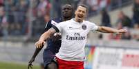 Ibrahimovic atacou arbitragem da liga francesa  Foto: Regis Duvignau / Reuters