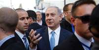 Premiê de Israel Benjamin Netanyahu em Ashkelon durante votação. 17/03/2015.  Foto: Baz Ratner / Reuters