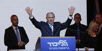<p>Netanyahu comemora vitória para novo governo em Israel </p>  Foto: EFE