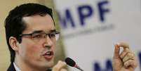 Procurador Deltan Dallagnol fala durante an&uacute;ncio de propostas anticorrup&ccedil;&atilde;o mais duras, em Bras&iacute;lia, nesta sexta-feira. 20/03/2015  Foto: Ueslei Marcelino / Reuters