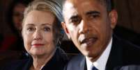 Ex-secretária de Estado dos EUA Hillary Clinton e Obama participam de reunião em Washington. 28/11/2012.  Foto: Kevin Lamarque / Reuters