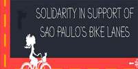 <p>Logotipo criado para convocar ciclistas de todo o mundo a protestar em favor das ciclovias de São Paulo</p>  Foto: Eco Desenvolvimento