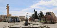 Vista da cidade síria de Bosra al-Sham após rebeles tomarem controle do local. 25/03/2014.  Foto: Wsam Almokdad / Reuters