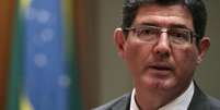 <p>Ministro da Fazenda, Joaquim Levy, durante entrevista coletiva em Brasília, em 22 de fevereiro</p>  Foto: Ueslei Marcelino / Reuters