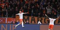 Klaassen comemora gol contra a Espanha  Foto: Emmanuel Dunand / AFP