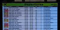 Aeroportos têm 155 voos cancelados e 17 com atraso durante a manhã até este sábado  Foto: Agência Brasil