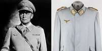 Hermann Goering e o uniforme, branco e adornado de suásticas  Foto: Twitter