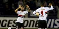 Alexandre Pato marcou o gol de empate do São Paulo no Uruguai  Foto: Andres Stapff / Reuters