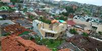 Tornado destruiu pelo menos 500 casas em Xanxerê  Foto: Defesa Civil de Santa Catarina / Divulgação