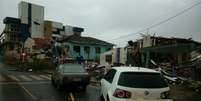 Mais de mil pessoas ficaram desabrigadas devido ao temporal  Foto: Defesa Civil de Santa Catarina / Divulgação