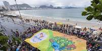 Evento reuniu centenas de pessoas na praia de Copacabana  Foto: Rio 2016 / Divulgação