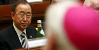 Secretário-geral da ONU, Ban Ki-moon, em conferência sobre o clima no Vaticano. 28/04/2015  Foto: Tony Gentile / Reuters