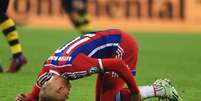 Robben sentiu contus&atilde;o durante jogo contra o Borussia Dortmund  Foto: Matthias Hangst/Bongarts / Getty Images