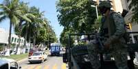 Policiamento é ostensivo em Acapulco  Foto: BBC News Brasil