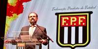 Reinaldo Carneiro Bastos, presidente da FPF, durante Festa do Paulistao 2015, no Espaco das Americas  Foto: Fernando Dantas / Gazeta Press