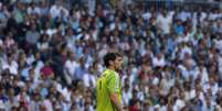 Casillas se irritou após levar o primeiro gol do Real Madrid  Foto: Kiko Huesca / EFE