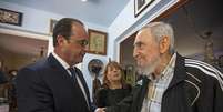  Hollande tem reunião histórica com Fidel Castro   Foto: Alex Castro / AP