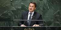 O primeiro-ministro de Luxemburgo, Xavier Bettel, discursa durante a 69&ordf; Assembl&eacute;ia Geral das Na&ccedil;&otilde;es Unidas, em Nova York, em 26 de setembro de 2014  Foto: Mike Segar / Reuters