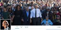 Obama postou mensagem aos seguidores  Foto: Twitter / Reprodução