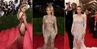 Jennifer Lopez, Beyoncé e Kim Kardashian abusaram da transparência em baile recente  Foto: Getty Images