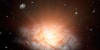 A Wise J224607.57-052635.0 faz parte do grupo Extremely Luminous Infrared Galaxies (Elirg), formado por 209 galáxias muito brilhantes  Foto: NASA