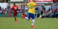 Judivan, do Cruzeiro, entrou na segunda etapa e fez o gol da vitória brasileira  Foto: CBF / Divulgação