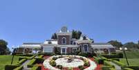 Estação de trem no rancho Neverland, de Michael Jackson, em Los Olivos, nos Estados Unidos  Foto: Phil Klein / Reuters