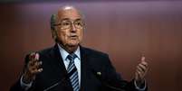 Joseph Blatter discursa durante o 65º Congresso da Fifa  Foto: Mike Hewitt / Getty Images 