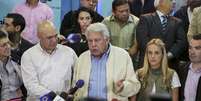 Ex-premiê espanhol Felipe González concede entrevista em Caracas.  8/6/2015.  Foto: Marco Bello / Reuters