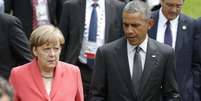 Chanceler alemã, Angela Merkel, e presidente dos EUA, Barack Obama, em cúpula do G7 na Alemanha. 08/06/2015  Foto: Christian Hartmann / Reuters