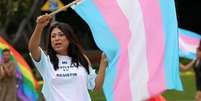 Ativista transexual protesta nos EUA  Foto: Twitter