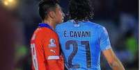 Jara provocou Cavani com uma dedada nas nádegas  Foto: Reprodução