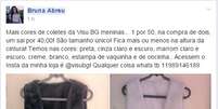 Bruna Abreu abriu uma loja virtual após as vendas bem sucedidas em brechós; hoje usa o grupo como mais uma forma de divulgar as peças  Foto: Facebook / Reprodução 