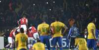 Jogadores da Seleção Brasileira lamentam eliminação nos pênaltis  Foto: Yuri Cortez / AFP