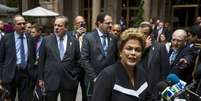 Presidente Dilma Rousseff fala aos jornalistas em Nova York.  29/6/2015.  Foto: Lucas Jackson / Reuters