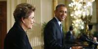 Dilma e Obama concedem entrevista na Casa Branca.  30/6/2015.  Foto: Jonathan Ernst / Reuters