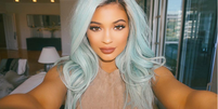 Kylie Jenner pinta cabelo de azul e exibe novo look no Instagram  Foto: @Kylie Jenner / Instagram/Reprodução