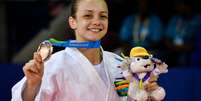 Nathalia Brígida, que desbancou Sarah Menezes na convocação para o Pan, conquistou a primeira medalha do Brasil em Toronto  Foto: Eduardo Palacio / Terra