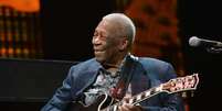 O Rei do Blues, B. B. King e a guitarra Lucille, em Nova York, em 2013  Foto: Larry Busacca / Getty Images