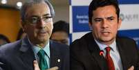 Sérgio Moro (direita) rebateu hoje, por meio de nota, as acusações de Eduardo Cunha (esquerda)  Foto: Arte Terra