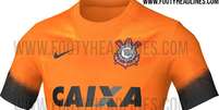 Site Footy Headlines divulgou imagens de um uniforme laranja do Corinthians  Foto: Reprodução