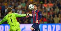 Messi fez o gol mais bonito da temporada europeia em cima do Bayern  Foto: Shaun Botterill / Getty Images 