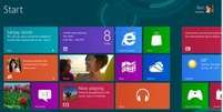 Tela inicial do Windows 8, sistema operacional que dá lugar ao Windows 10, a ser lançado pela Microsoft nesta quarta-feira trazendo algumas novidades  Foto: Reprodução / BBC News Brasil