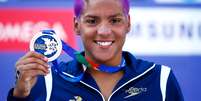 Prata em 2013, Ana Marcela ficou com o bronze na prova dos 10 km  Foto: Clive Rose / Getty Images