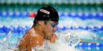 Felipe França nada os 50 m peito: medalha escapou por pouco   Foto: Satiro Sodré/SSPress / Divulgação