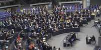 Parlamento alemão durante votação do pacote de ajuda financeira à Grécia.  Foto: EFE