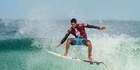 Gabriel Medina durante a etapa do Rio de Janeiro do Mundial de Surfe.  Foto: Getty Images