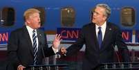 Donald Trump e Jeb Bush durante debate  Foto: Getty Images