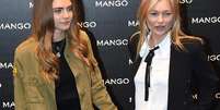 Cara Delevigne e Kate Moss na inauguração da loja em Milão  Foto: Daniel Dal Zennaro / EFE