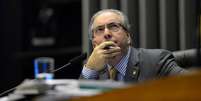 Eduardo Cunha durante sessão de votação da proposta cria uma nova fórmula para o cálculo de aposentadorias  Foto: Wilson Dias / Agência Brasil
